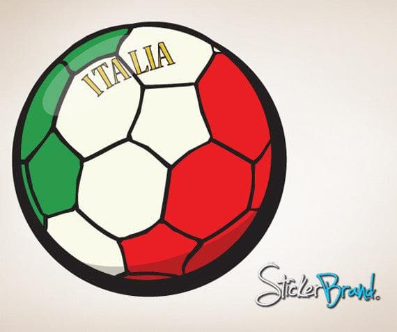 Graphic Wall Decal Sticker Football Soccer Italia Italy #JH36
