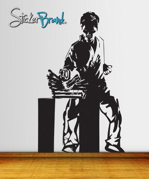 Karate Chop on Wooden Boards Vinyl Wall Decal Sticker. #JH186