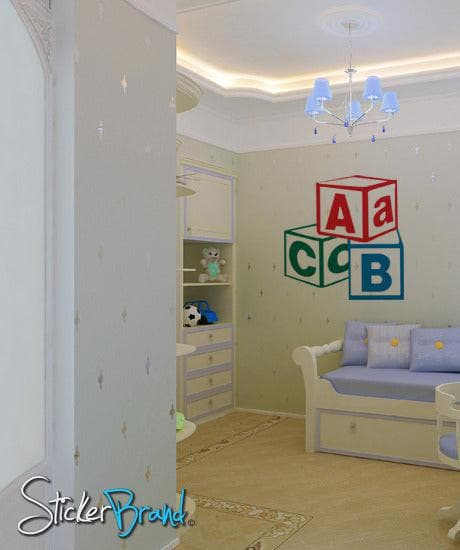 Vinyl Wall Decal Sticker Kids Blocks#KRiley103