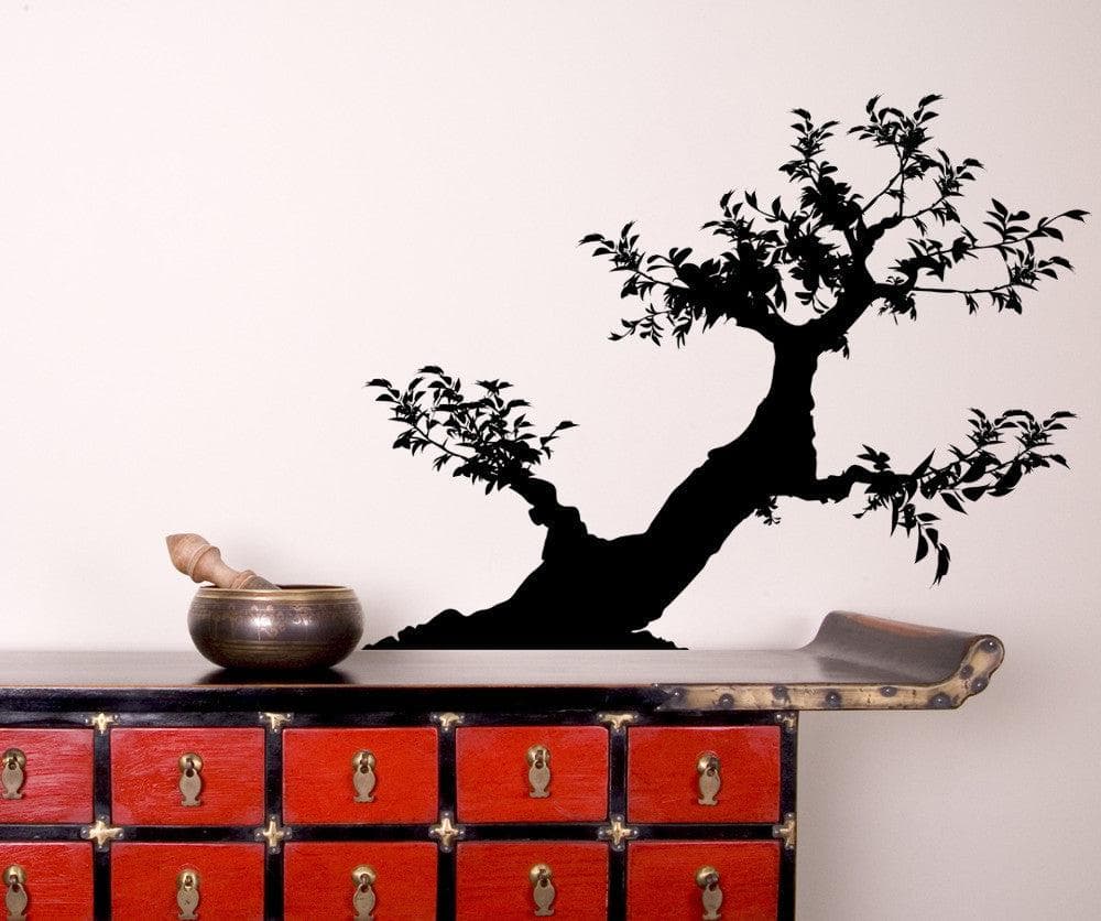 Vinyl Wall Decal Sticker Leaning Bonsai #AC212