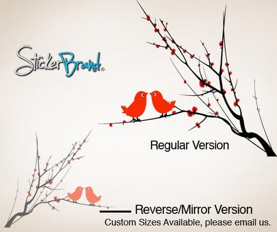 Vinyl Wall Decal Sticker Love Bird Branch #842