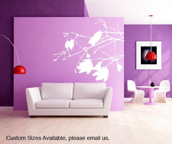 Vinyl Wall Decal Sticker Magnolia Flowers #AC157