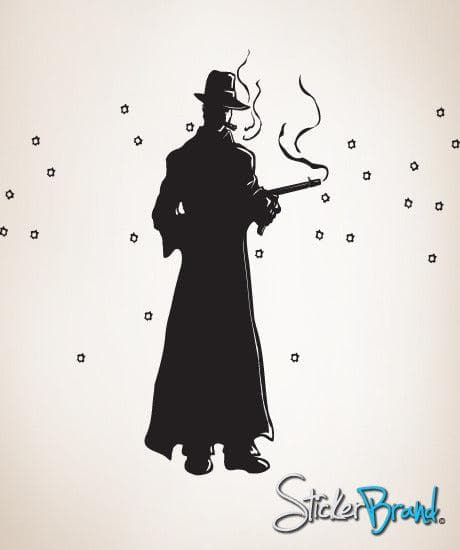 Vinyl Wall Decal Sticker Mobster Gun Shootout #GFoster124