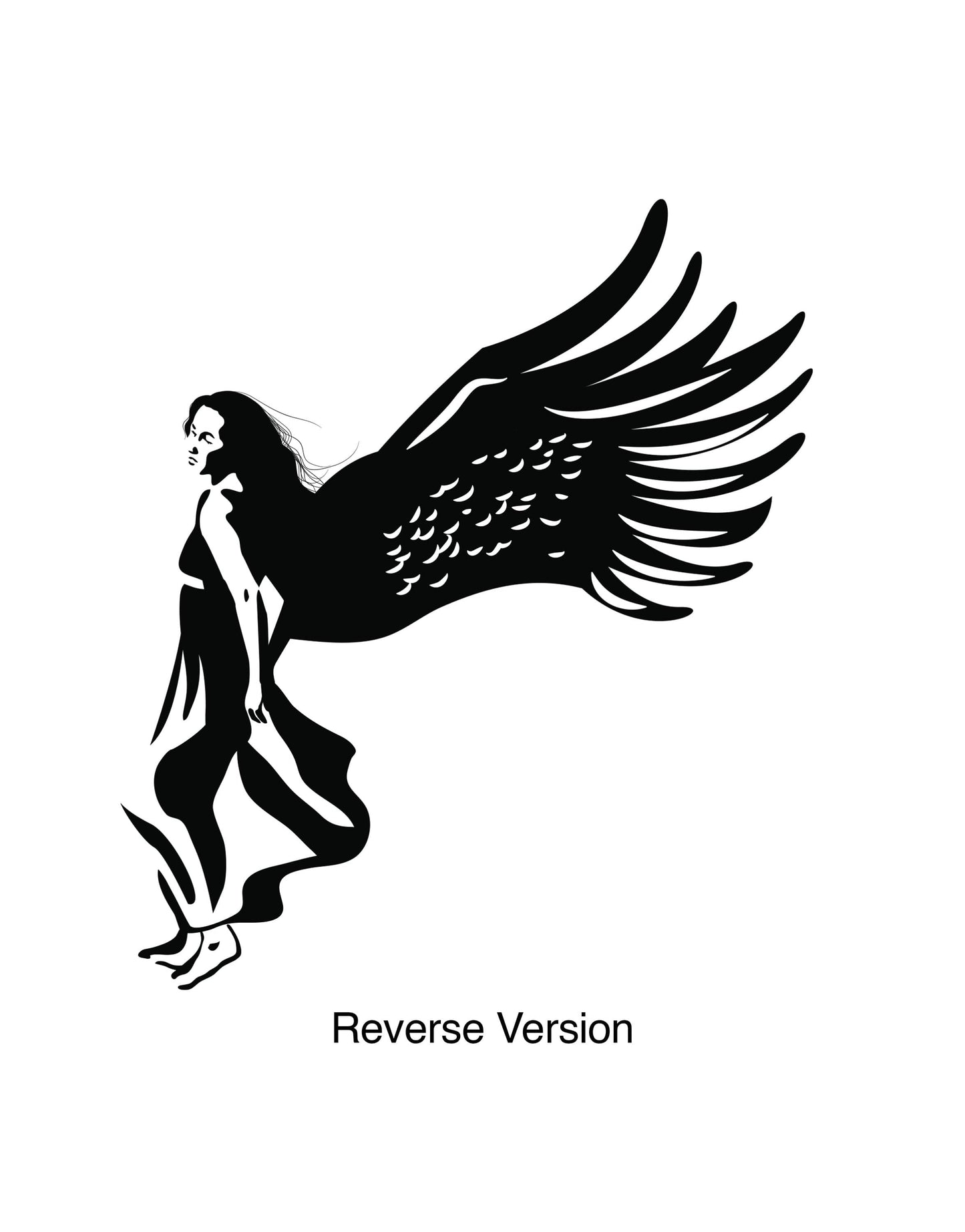 Walking Angel Vinyl Wall Decal Sticker. #OS_DC257