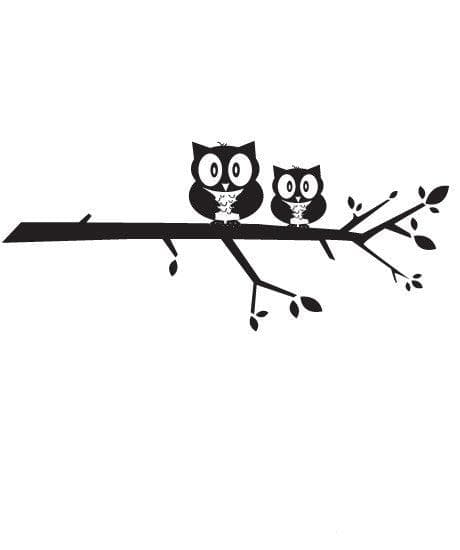 Owl on Tree Branch Vinyl Wall Decal Sticker. #MM129