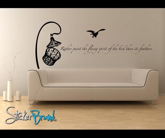 Vinyl Wall Decal Sticker Bird Inspirational Phrase #BRitzel101