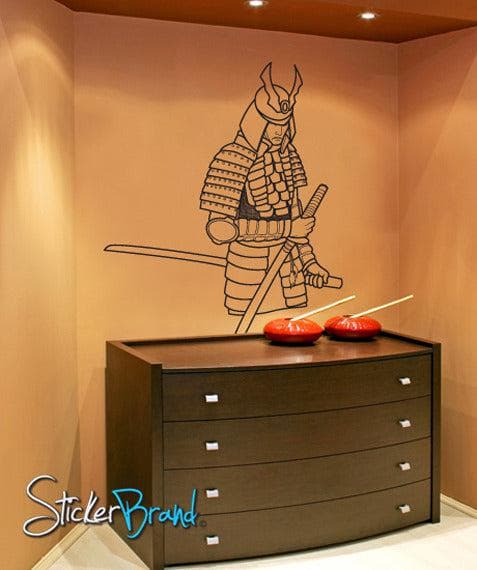 Vinyl Wall Decal Sticker Samurai Sword Fighter #828