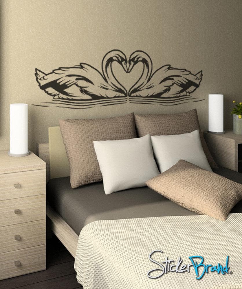 Vinyl Wall Decal Sticker Love Swans #OS_ AA103