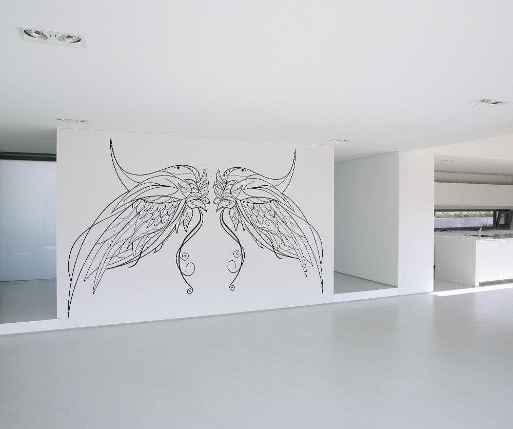 Vinyl Wall Decal Sticker Intricate Bird Wings #OS_DC236