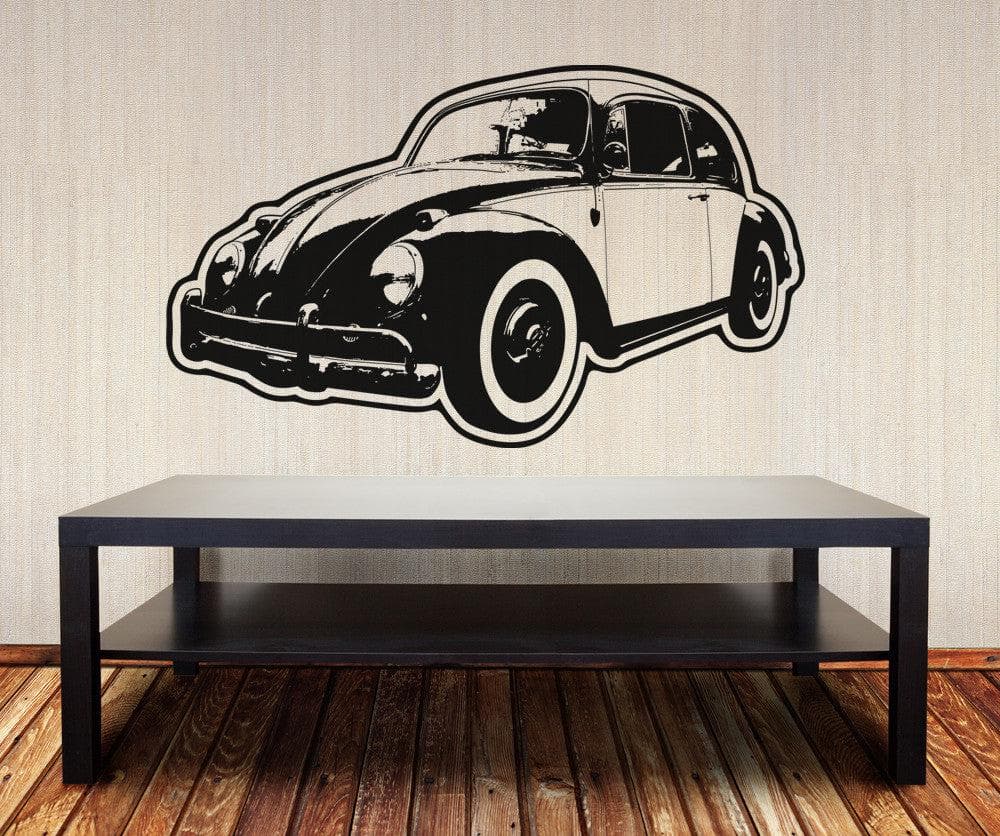 Vinyl Wall Decal Sticker 70's VW Beetle #OS_AA158