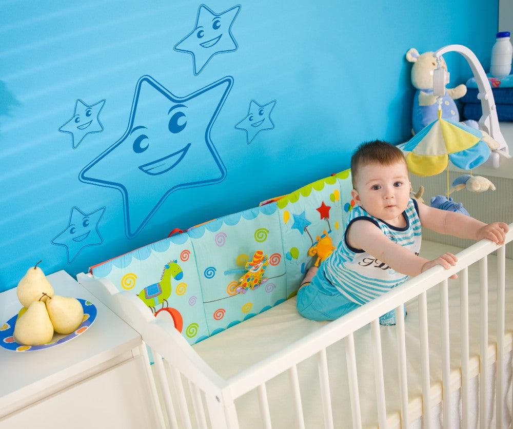 Vinyl Wall Decal Sticker Stars With Smiles #OS_AA205