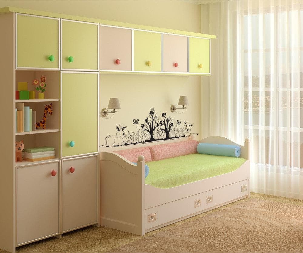 Vinyl Wall Decal Sticker Bunnies #OS_DC105