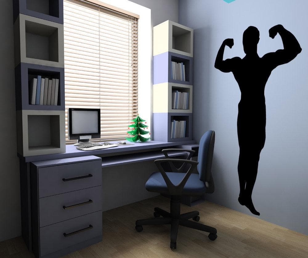Vinyl Wall Decal Sticker Strong Man Pose #OS_MB533