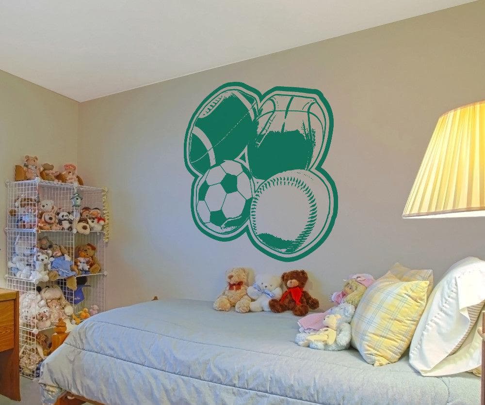 Vinyl Wall Decal Sticker Kids' Sports Ball #OS_AA175