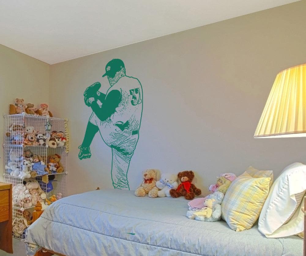 Vinyl Wall Decal Sticker Baseball Pitcher #OS_AA179