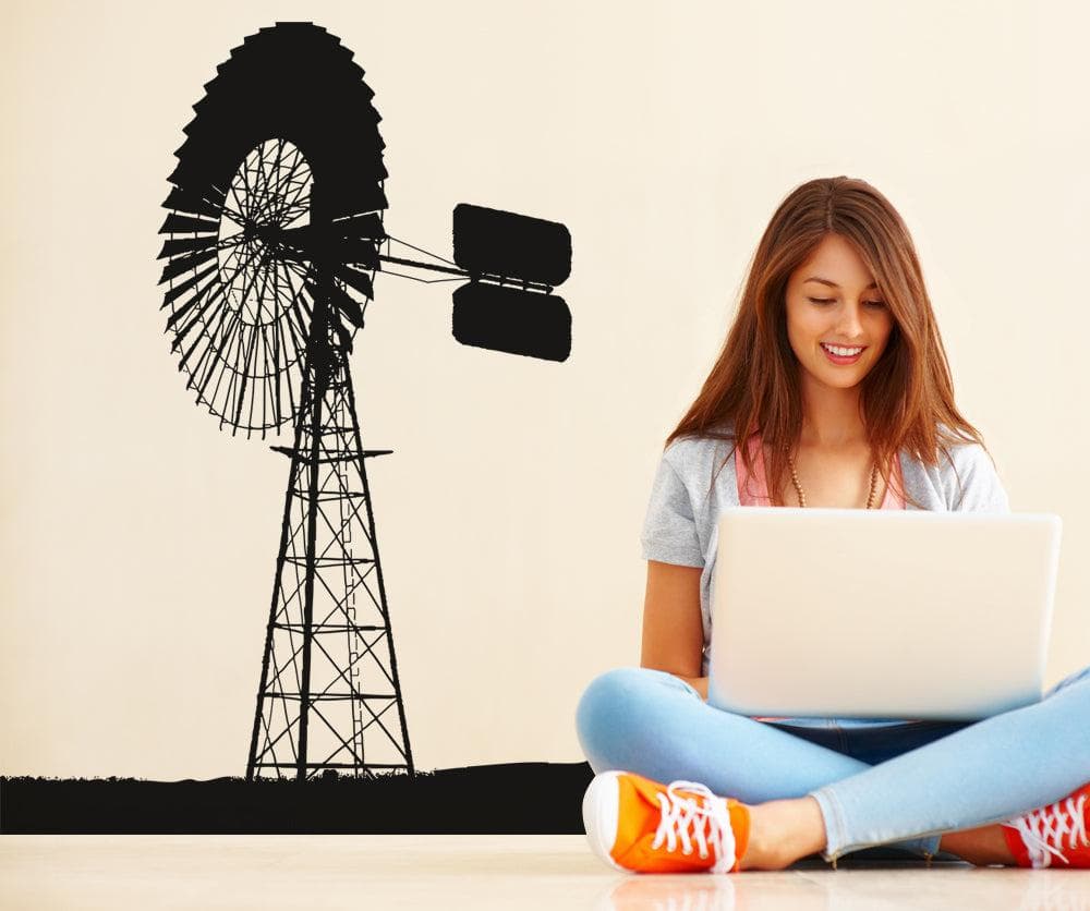 Australian Windmill Vinyl Wall Decal Sticker. #OS_AA499