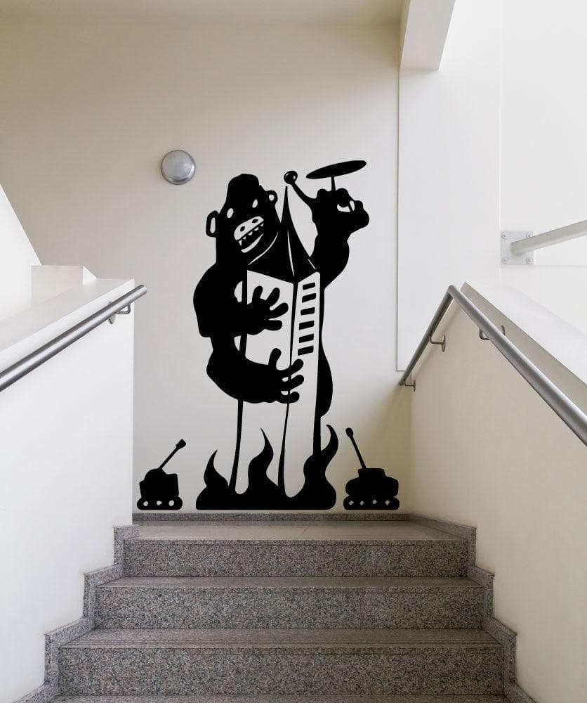 Vinyl Wall Decal Sticker Gorilla Attack #OS_MB487