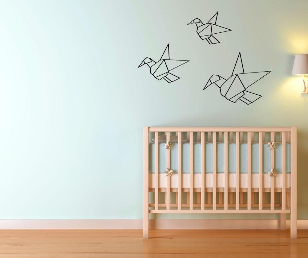 Vinyl Wall Decal Sticker Origami Flock #OS_MG309