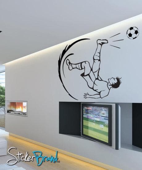 Vinyl Wall Decal Sticker Soccer Football Player Kick #GFoster129