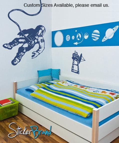 Space Walk Astronaut Satellite Vinyl Wall Decal Sticker. #GFoster151