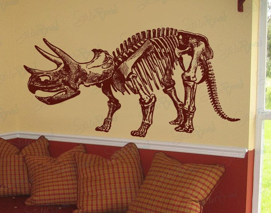 Triceratops Bones Dinosaur Vinyl Wall Decal Sticker. #452