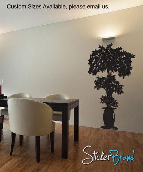 Vinyl Wall Decal Sticker Planted Potted Plant Tree #GFoster160