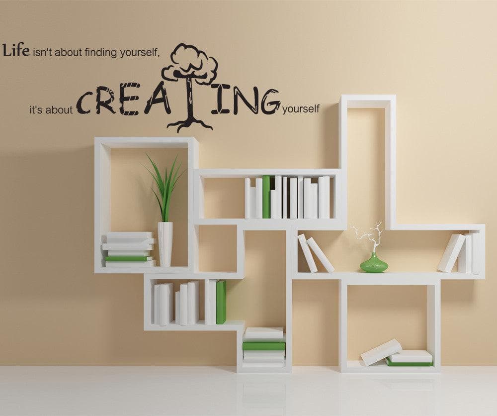 Life isn't about finding yourself, it's about creating yourself Motivational Quote. #GFoster180