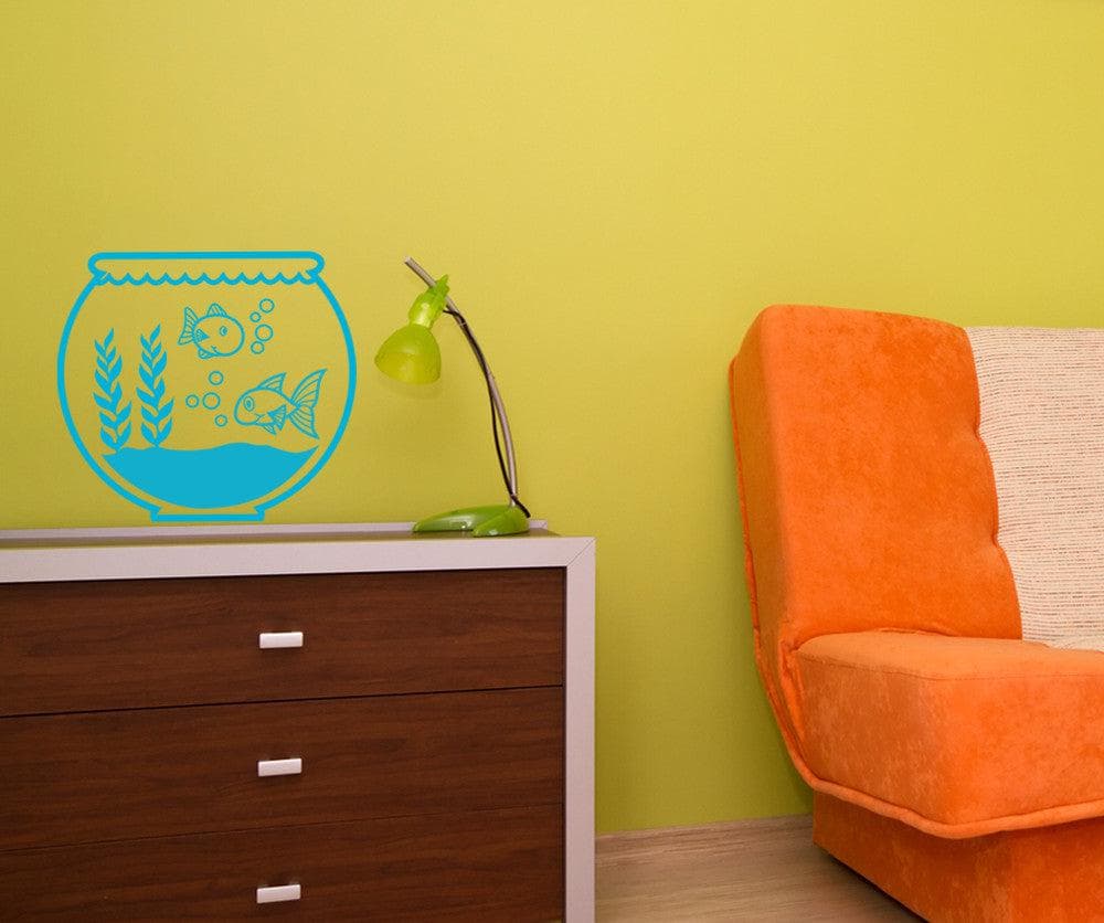 Fish Bowl Wall Decal Sticker. #OS_ES117