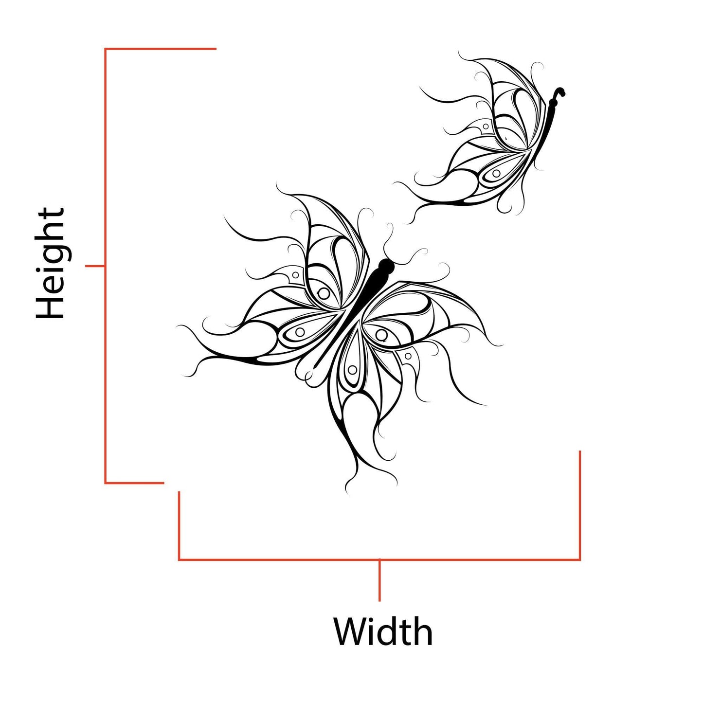 Flying Designer Butterflies Wall Decal. #1084