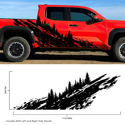 Overland Forest Tree Mud Splash Truck Decal. #6849