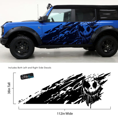 Evil Smiling Face Mud Splash Truck Decal Sticker. #6938