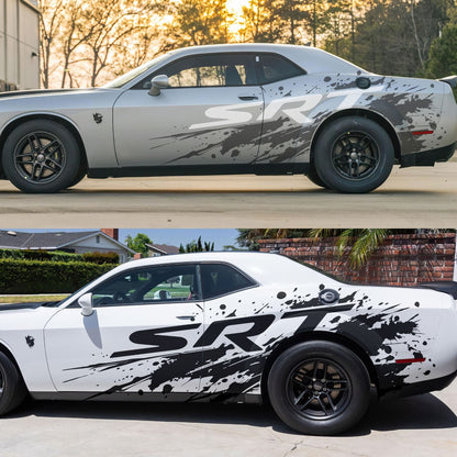 SRT Splatter Car Decal. For Challenger, Charger, Durango. Mopar. #7086