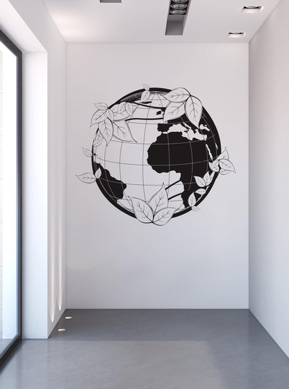 Earth Wall Decal Sticker. Eco-Friendly Decor. #1164