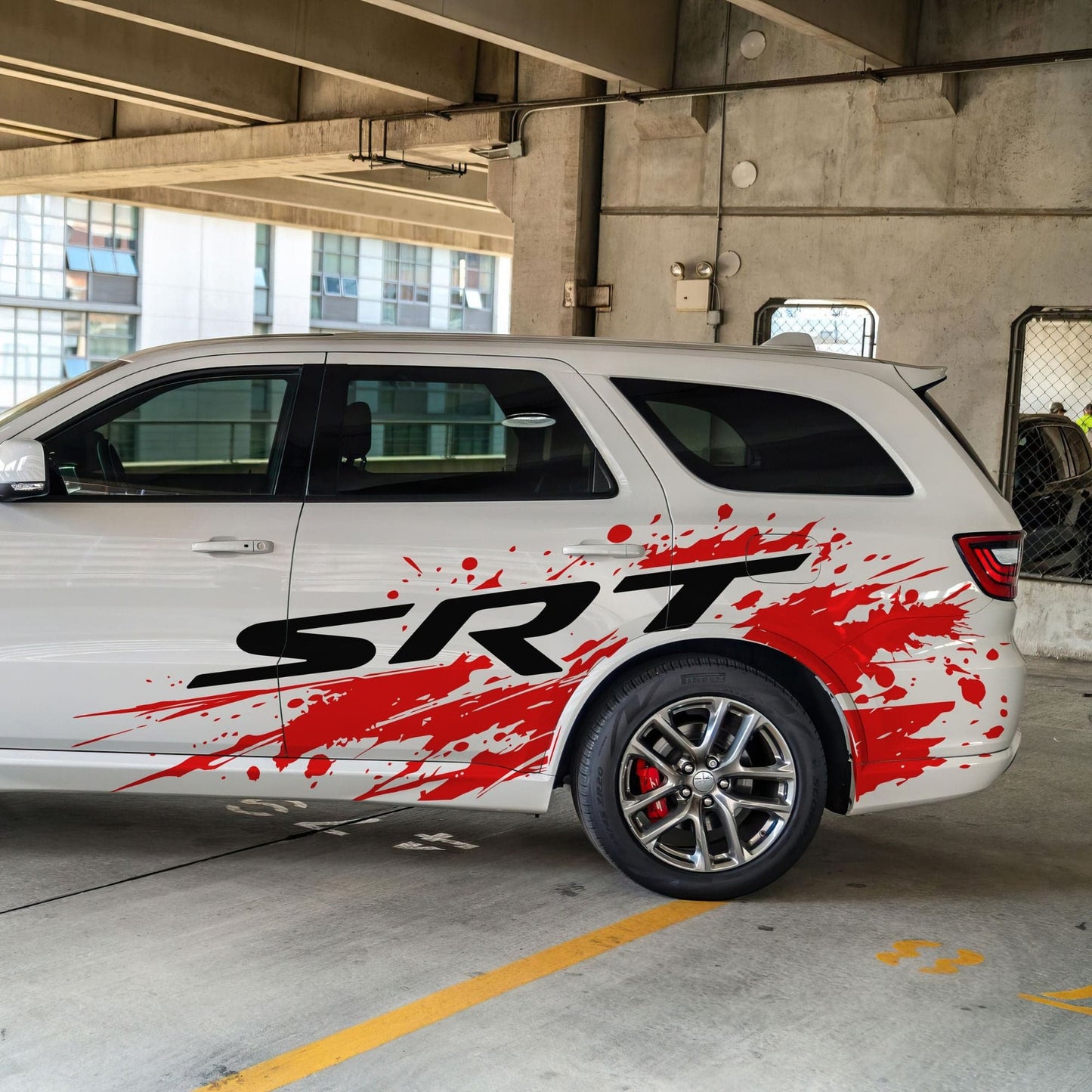 SRT Splatter Car Decal. For Challenger, Charger, Durango. Mopar. #7086