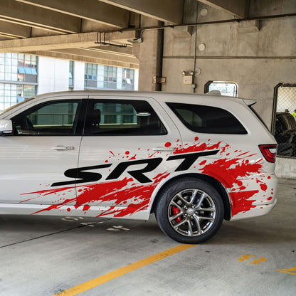 SRT Splatter Car Decal. For Challenger, Charger, Durango. Mopar. #7086