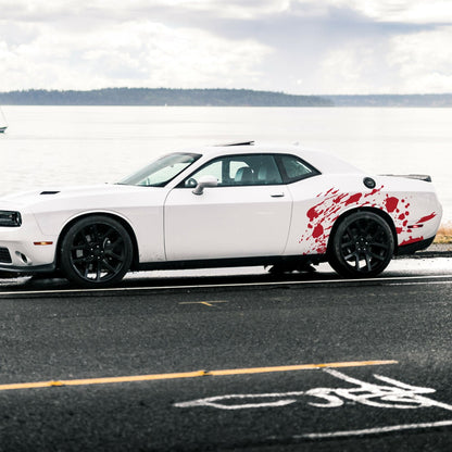 Red Blood Splatter Graphic Car Decal. #7031
