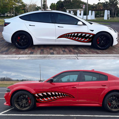 Flying Tiger Shark Military Bomber Design Decal. Jaws Decal. #6992