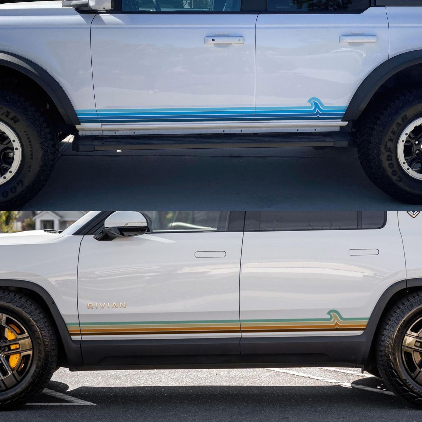 Surf Wave Truck / Car Decal. Overland Stripes Decal Sticker. Universal Fit for most Vehicles. #7051
