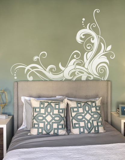 Abstract Swirl Vine Wall Decal. #1281