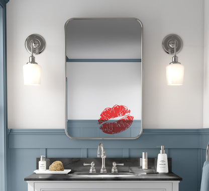 Lipstick Kissing Lips Vinyl Wall Decal. #1292