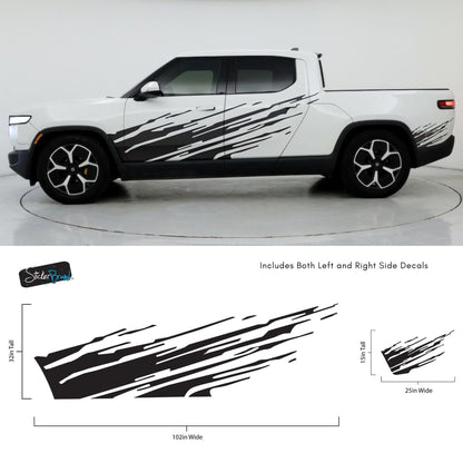 Digital Mud Splash Truck Decal. Universal Fit. Set of 2. #6928