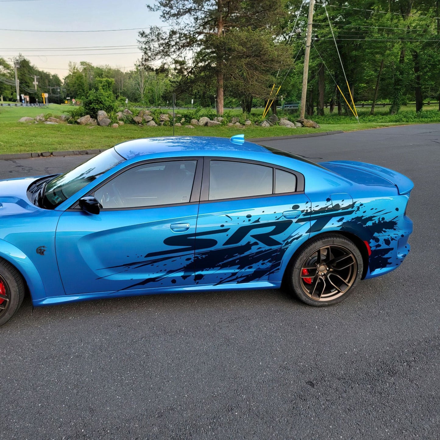 SRT Splatter Car Decal. For Challenger, Charger, Durango. Mopar. #7086