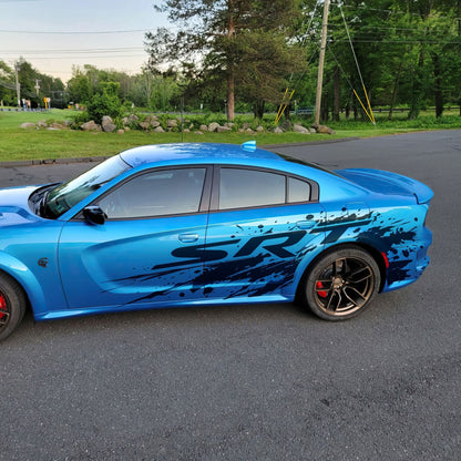 SRT Splatter Car Decal. For Challenger, Charger, Durango. Mopar. #7086