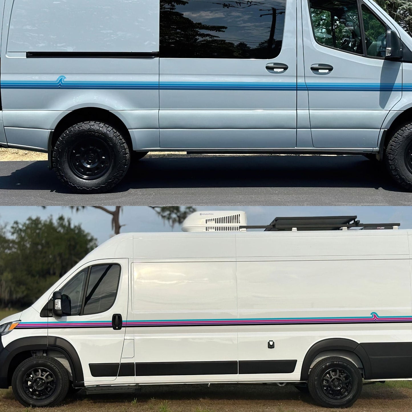 Surf Wave Truck / Car Decal. Overland Stripes Decal Sticker. Universal Fit for most Vehicles. #7051