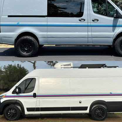 Surf Wave Truck / Car Decal. Overland Stripes Decal Sticker. Universal Fit for most Vehicles. #7051