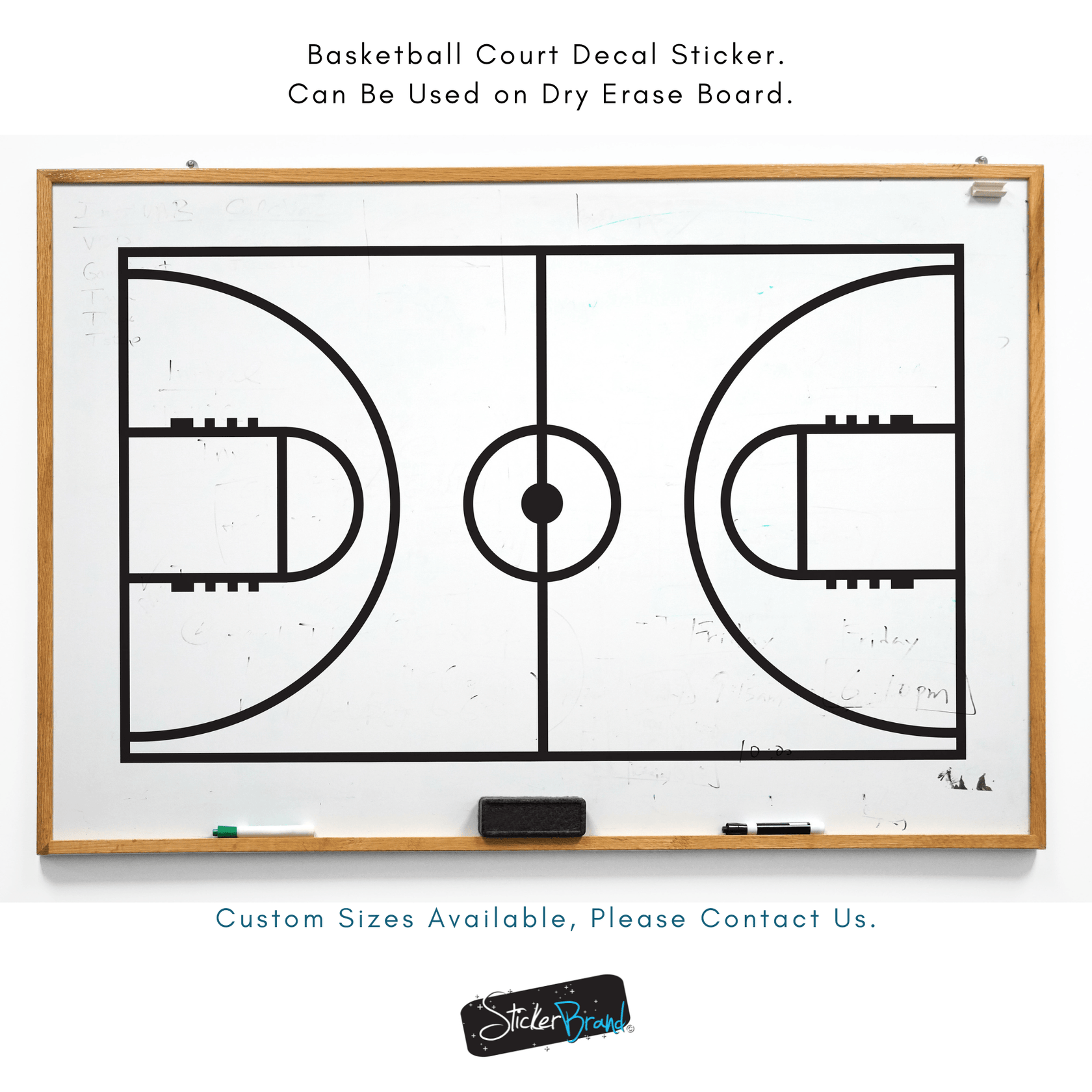 Basketball Court Wall Decal Sticker. 1320 StickerBrand