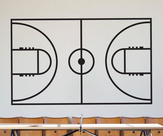 Basketball Court Wall Decal Sticker. #1320