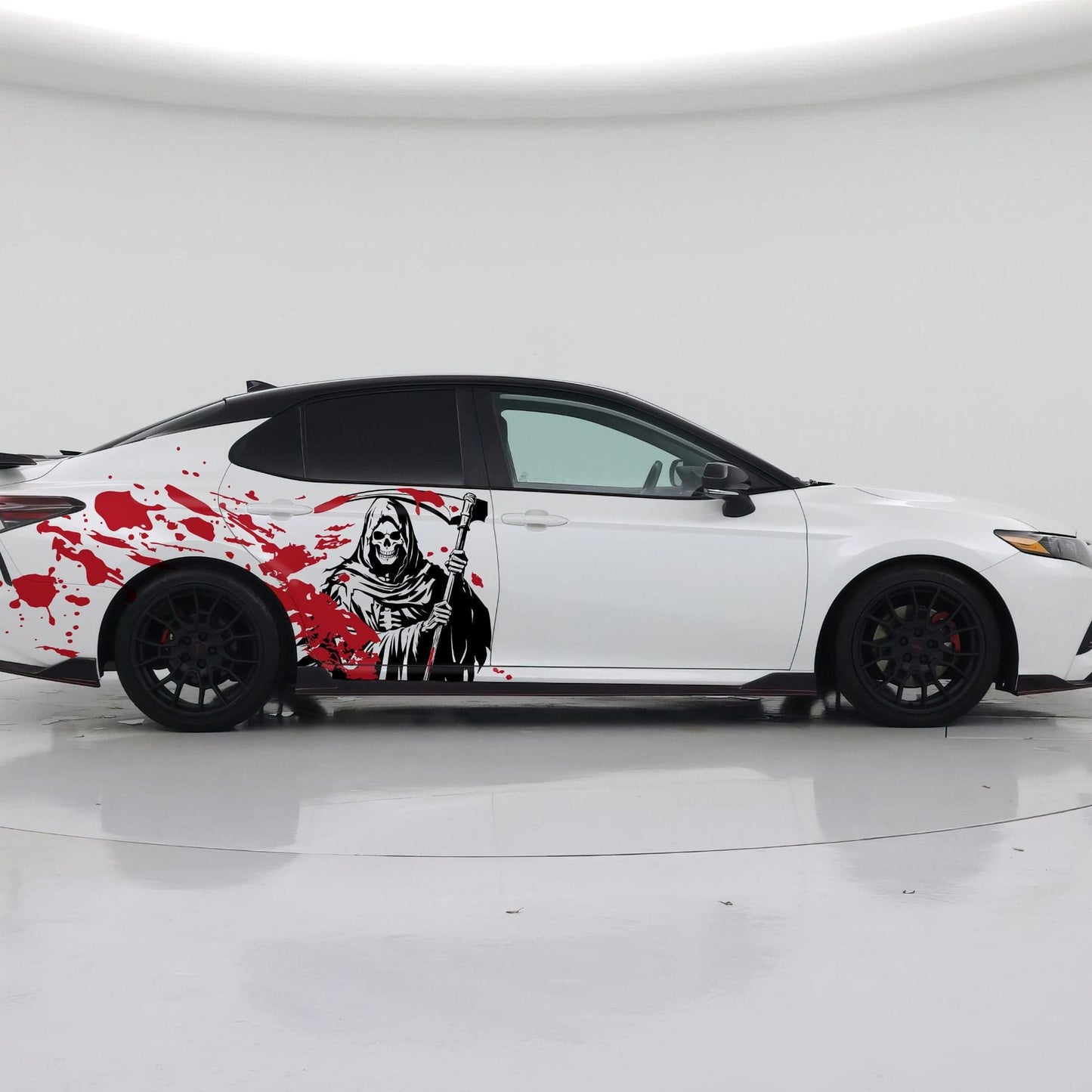 Grim Reaper Blood Splatter Car Decal. #7082