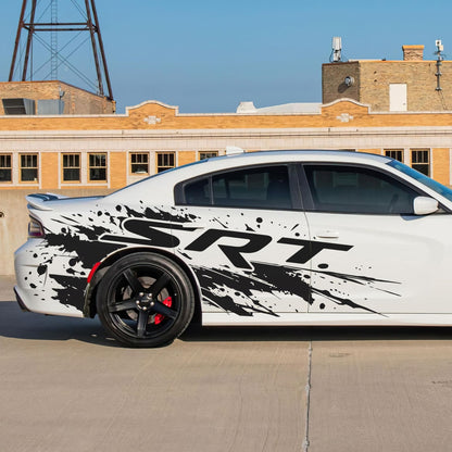 SRT Splatter Car Decal. For Challenger, Charger, Durango. Mopar. #7086