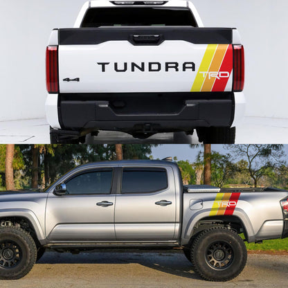Yellow, Orange, Red TRD Stripes Toyota Truck Decal. #6968